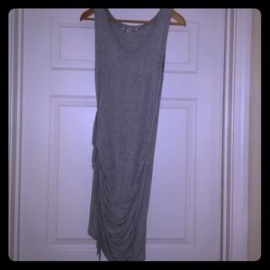 Gray dress w side fringe